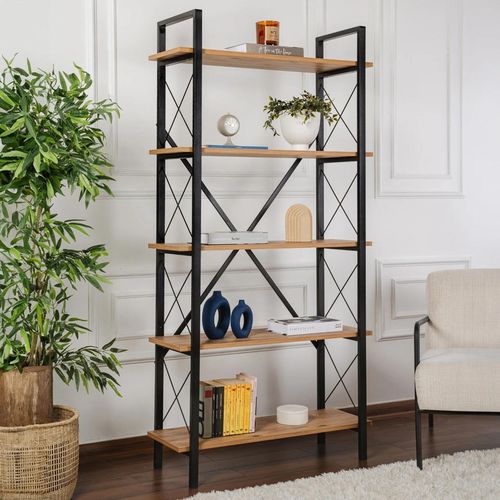 купить Офисный стеллаж Hanah Home Elysian Atlantic Pine Black в Кишинёве 