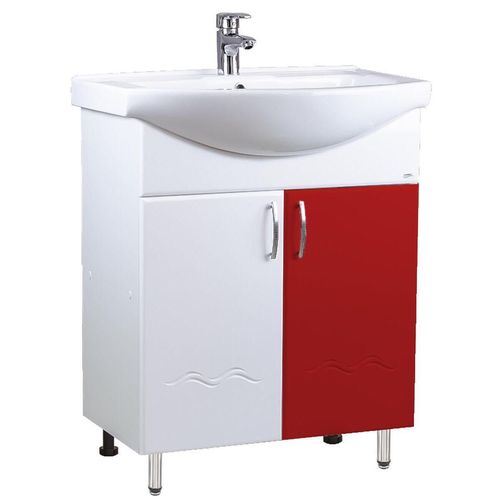 cumpără Dulap pentru lavoar Mashtab 11570 Clasic cu 2 usi 65cm Alb-Rosu în Chișinău 