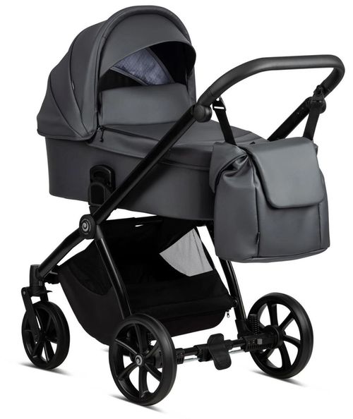 купить Детская коляска Tutis 2in1 MIO PLUS Leather 2/1 Dark Grey 021 (1232021) в Кишинёве 