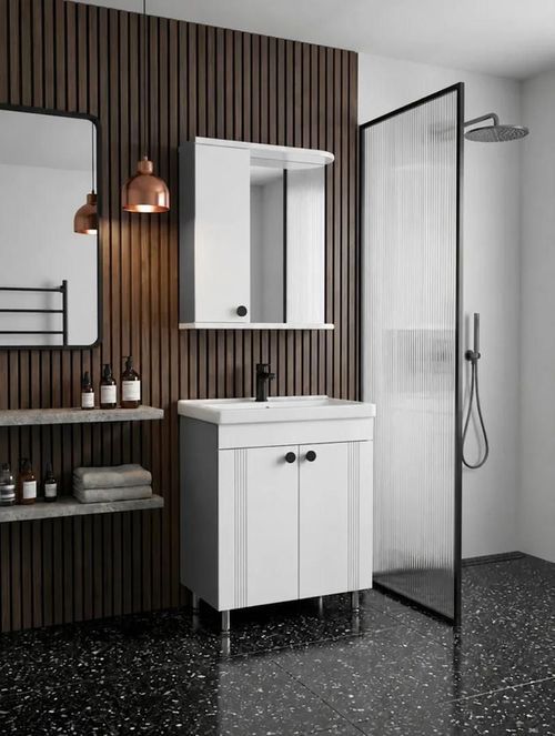 cumpără Dulap pentru lavoar Mashtab 12130 Palma (Sava) cu 2 uși 650x470x850 Alb mat în Chișinău 