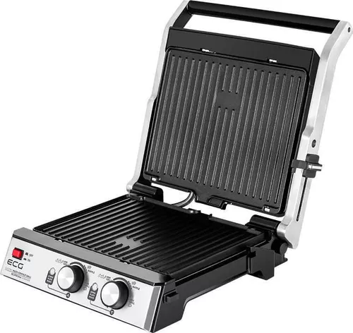 купить Гриль-барбекю электрический ECG Duo Grill & Waffle KG 2033 Inox/Black в Кишинёве 