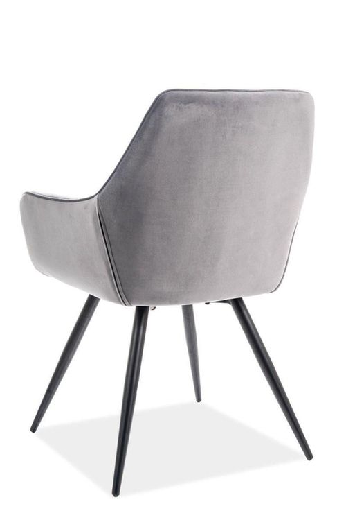 cumpără Scaun Signal Linea velvet czarny stelaz/bl.14 szary în Chișinău 