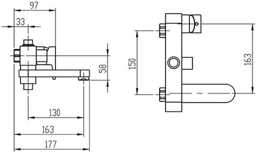 купить Смеситель для ванны Ferro VISION X 42023/1.0 (cada/dus) в Кишинёве 