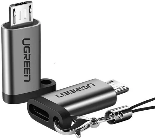 купить Адаптер для мобильных устройств Ugreen 50590, Type-C 2.0 to Micro USB 2.0, up to 480 Mbps US282, Gray в Кишинёве 