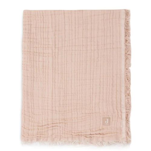 cumpără Lenjerie de pat pentru copii Jollein 521-511-68012 Paturica Fringe Moonstone/Ivory GOTS, 75x100cm în Chișinău 