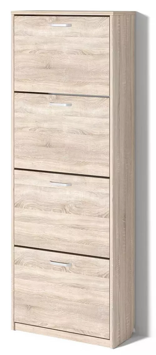 купить Полка для обуви Fabrik Home Тумба для обуви 4 дверцы / 600 дуб сонома в Кишинёве 