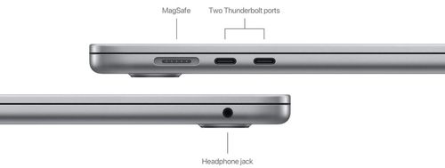 cumpără Laptop Apple MacBook Air 15.0 M3 8c/10g 16/256GB Space Grey MC9D4 în Chișinău 