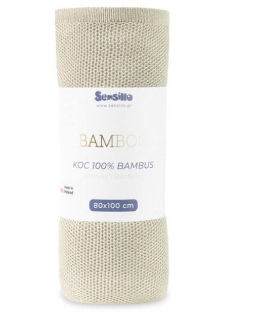 купить Детское постельное белье Sensillo 43441 Плед Bamboo 80x100 Beige в Кишинёве 
