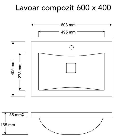 купить Раковина Montebella 600*400 Jaguar в Кишинёве 