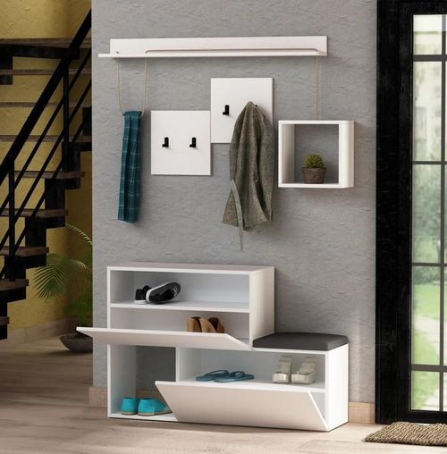 cumpără Mobilă pentru antreu Trendy Holdon Alb, 120x78x40cm (GTR001342) în Chișinău 