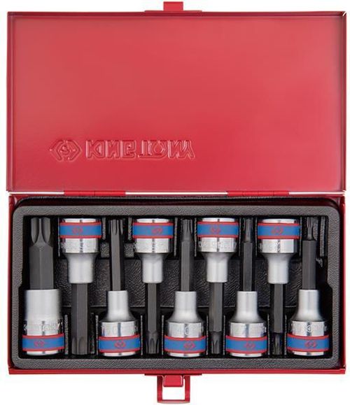 cumpără Set de tubulare, bite, duze King Tony 4119PR набор насадок TORX, T20-T60 дл.80мм 1/2", 9 пр. în Chișinău 