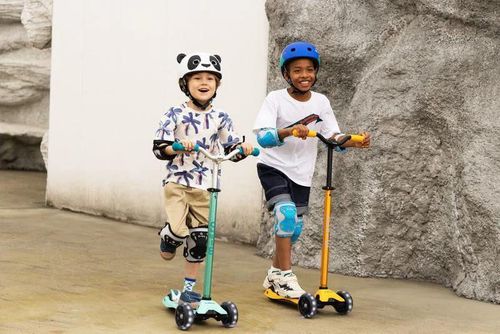 купить Самокат Micro MMD041 Maxi Deluxe Pro LED Sunburst Yellow в Кишинёве 