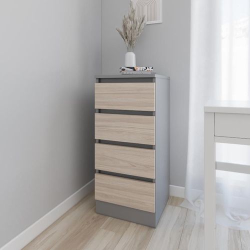 купить Комод Smartex (16015) Т1 50cm Grafit+Stejar Deschis в Кишинёве 