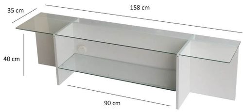cumpără Comodă TV Trendy Evadare, Alb 158x40x35cm în Chișinău 