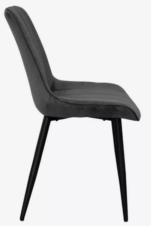 купить Комплект стол и стулья Evelin di Costacurta cтол DT-431-3R B + 4 стула YTC-055B Bluvel-14 (Dark grey) в Кишинёве 