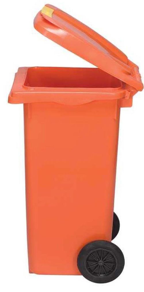 cumpără Coș de gunoi Uniplast 37210OR 120 L pe roti (portocaliu) UNI în Chișinău 