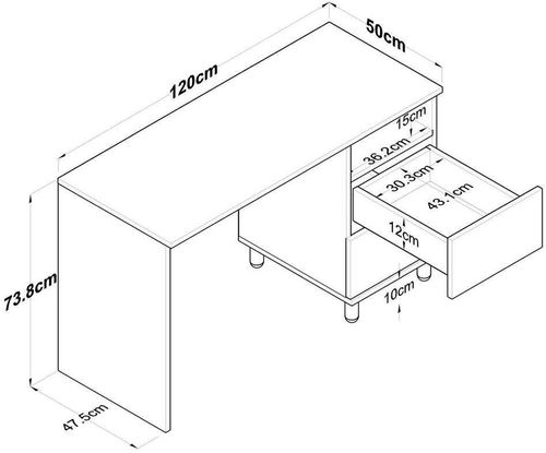 cumpără Masă de birou Trendy HA109, 2633 în Chișinău 