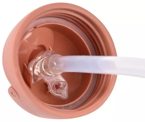 купить Поильник Beaba B913586 тритановая трубочка 300 мл Терракотовый в Кишинёве 