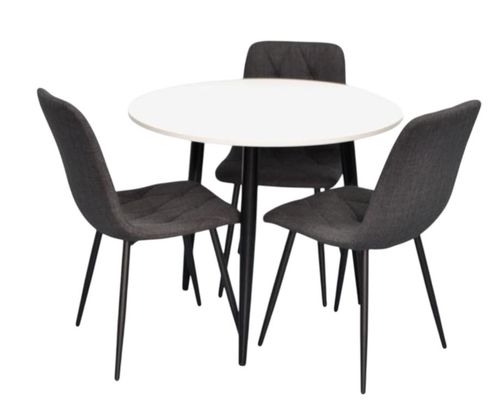 купить Комплект стол и стулья Evelin di Costacurta стол DT-404-3B + 3 стула YTC-080B Dark grey в Кишинёве 