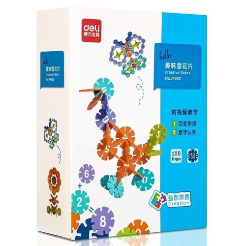 cumpără Set de construcție Deli DL74552 caramizi-fulgi, 100 bucati în Chișinău 