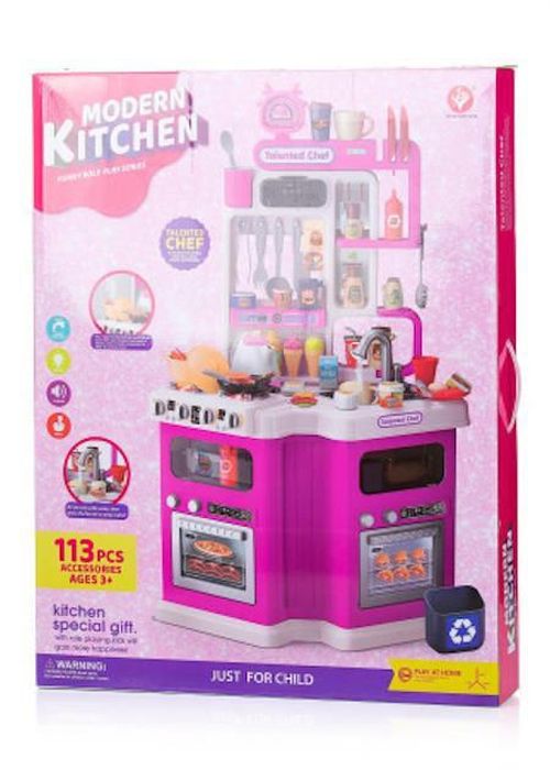 купить Игрушечная кухня и посуда Chipolino DIPK002418LK with light and sound, Faucet press to dispense water 93 в Кишинёве 