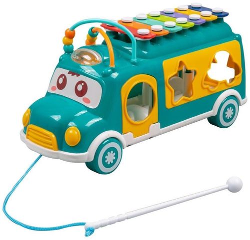 cumpără Sortator Huanger HE8023 Jucarie de dezvoltare Autobuz cu xilofon, verde, 29059 în Chișinău 