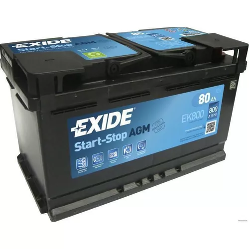 купить Автомобильный аккумулятор Exide START-STOP AGM 12V 80Ah 800EN 315x175x190 -/+ (EK800) в Кишинёве 
