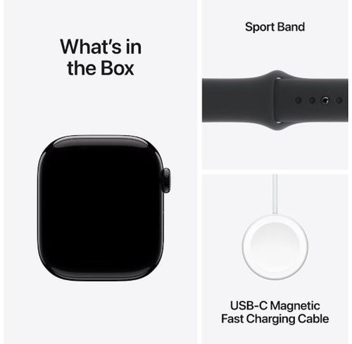 cumpără Ceas inteligent Apple Watch Series 10 GPS 42mm Jet Black Aluminium Case with Black Sport Band - M/L MWWF3 în Chișinău 