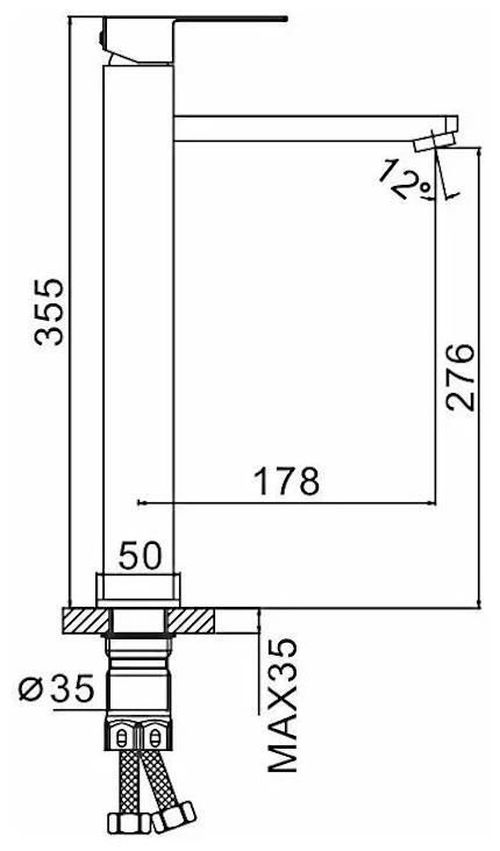 cumpără Baterie lavoar Frap F 10802-2 (lavoar innalt) Inox în Chișinău 
