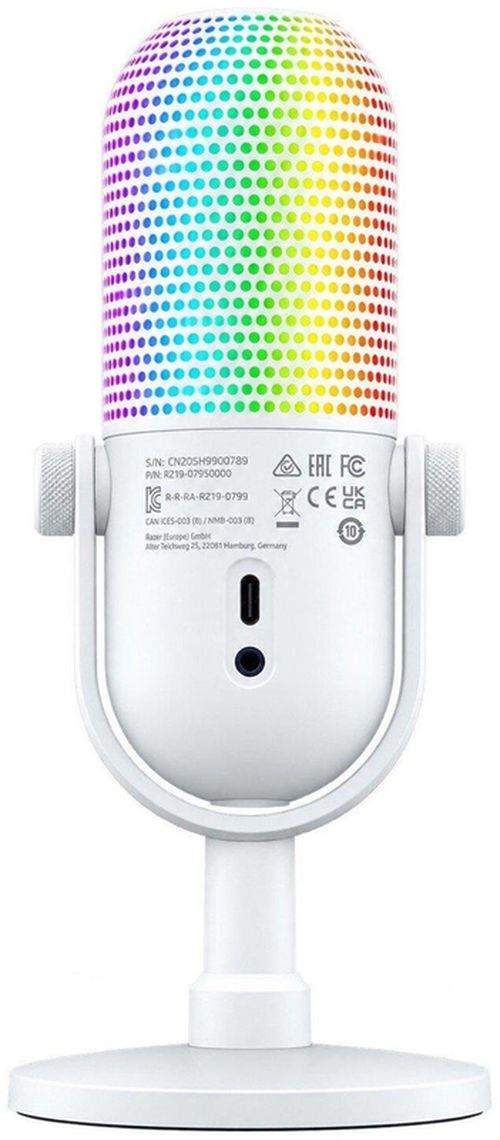 cumpără Microfon pentru PC Razer RZ19-05990200-R3M1 Seiren V3 Chroma 32-Bit DSP RGB White Edition în Chișinău 