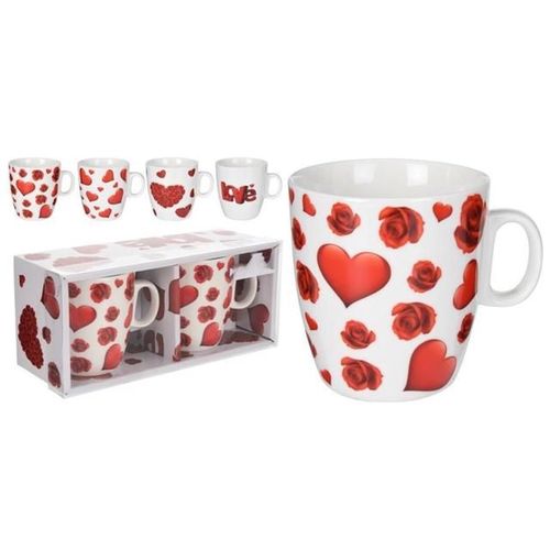 купить Чашка Holland 36413 Sf.Valentine Набор чашек 2шт 160ml Love подарочная упаковка в Кишинёве 