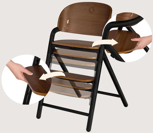 купить Стульчик для кормления Lionelo Celia 3in1 Black Wood в Кишинёве 