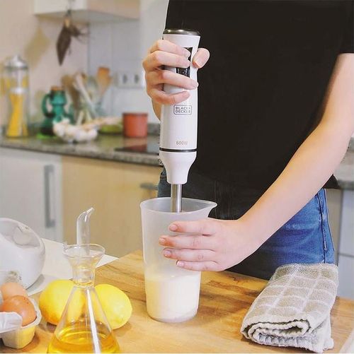 купить Блендер погружной Black&Decker BXHBA600E White/Inox в Кишинёве 