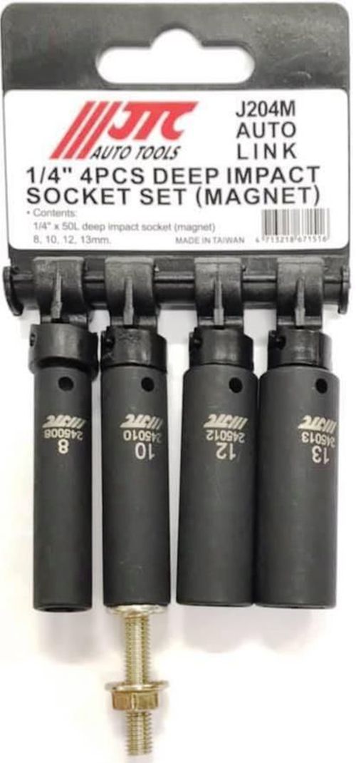 cumpără Set de tubulare, bite, duze JTC JTC-J204M набор головок ударных глубоких магнитных 1/4" 6гр. 4ед. în Chișinău 