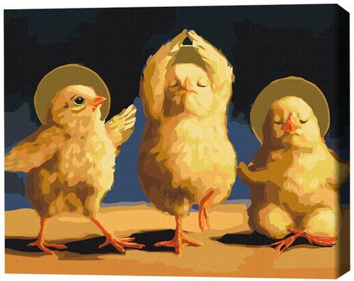 купить Картина по номерам BrushMe BS53473 40x50 cm (în cutie) Pui spirituali в Кишинёве 