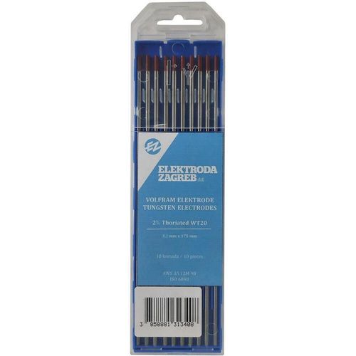 купить Сварочный электрод Elektroda Zagreb VOR58176 WOLFRAM WT20 3.2*175 rosu в Кишинёве 