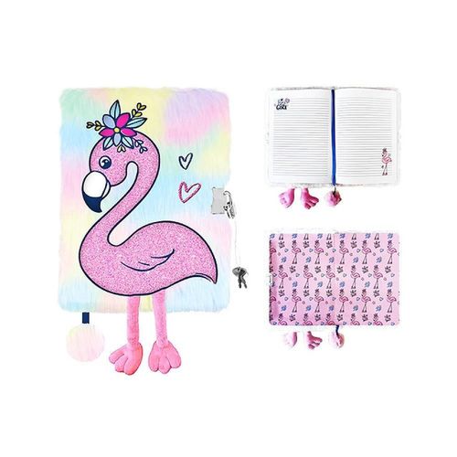 купить Блокнот St.RIGHT 57881 Agenda cu lacat, A5, 96foi, Tropical Flamingo, coperta plus в Кишинёве 
