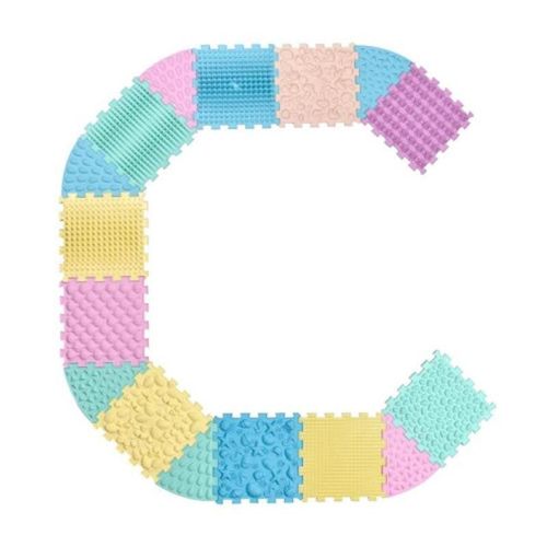 cumpără Covoraș de joacă Ortek 12901 Коврик-пазл ортопедический -массажный Набор 10+6 эл. Пастель în Chișinău 