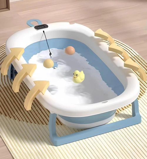 купить Ванночка 4Play Tiny Whale White/Blue, складная в Кишинёве 