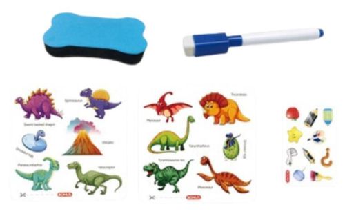 купить Набор для творчества Essa 5004 Tabla magnetica cu litere și carduri Dinozauri в Кишинёве 