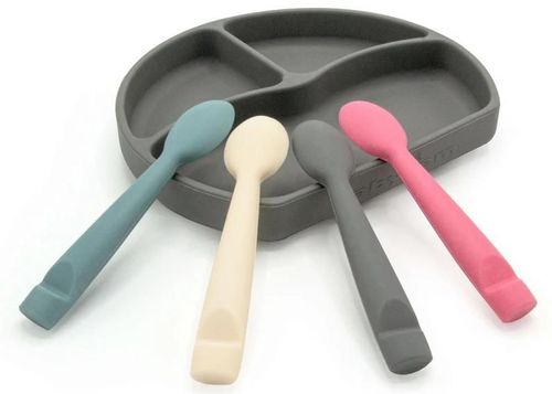 купить Посуда для кормления BabyJem 759 Lingurita din silicon Ecru в Кишинёве 