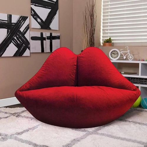купить Кресло-мешок BeanBag BM0438, Кресло Губки из велюра Standart, L, красный в Кишинёве 