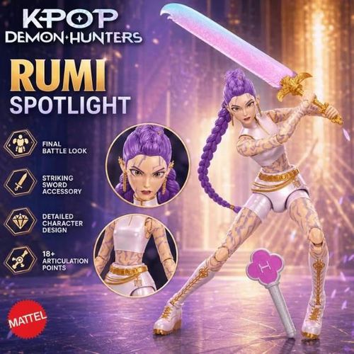купить Фигурка героя Mattel JRY40 Set figurine Vânătorii de demoni „Rumi și Jinu: Bătălia finală”, 2 buc. в Кишинёве 