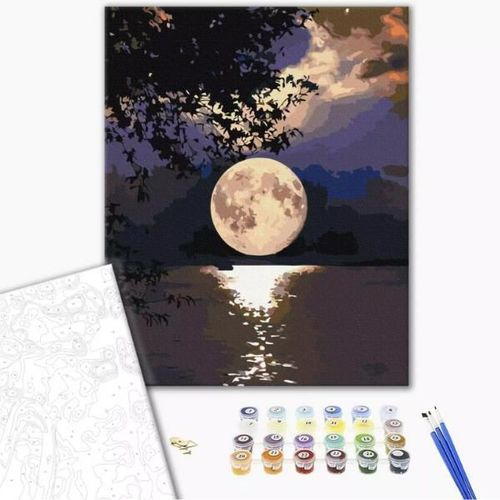 cumpără Tablou pe numere BrushMe BS5639FC 40x50cm (fără cutie) Apus de soare în Chișinău 