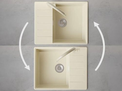 купить Мойка кухонная Primagran Copenhagen 620-50 Top Beige + accesorii 500x620 MKIKB в Кишинёве 