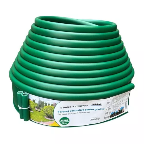 cumpără Decor pentru grădină Uniplast 39905 Bordura gazon 103mmx12mmx10m (verde) Unipark ECO în Chișinău 