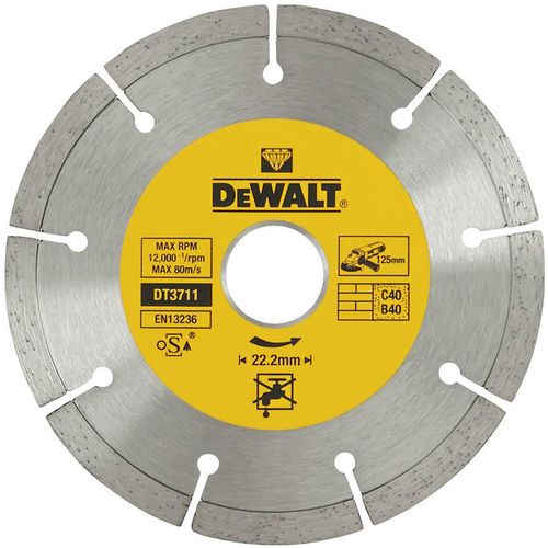 купить Диск отрезной DeWalt DT3711 Disc diamantat taiere beton Ø125x22.2mm в Кишинёве 