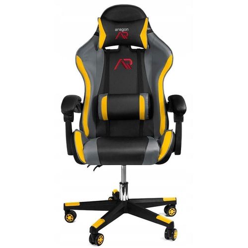 купить Офисное кресло Jumi CM-439962 ARAGON, Negru/galben/gri в Кишинёве 