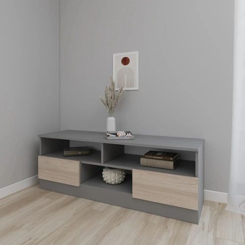 cumpără Comodă TV Smartex (16320) Т6 100cm TV Grafit+Stejar Deschis în Chișinău 