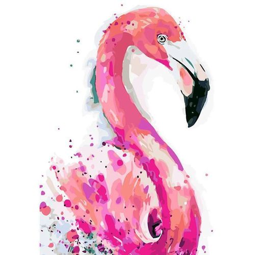 cumpără Tablou pe numere Strateg SY6337 Flamingo de aqurela 40x50 în Chișinău 